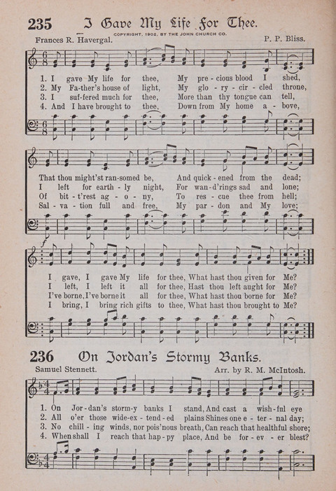 Kingdom Songs: the choicest hymns and gospel songs for all the earth, for general us in church services, Sunday schools, and young people meetings page 225