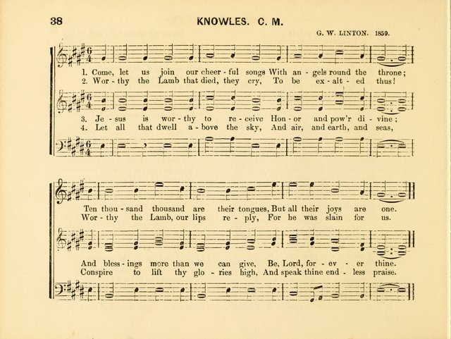 Kind Words: a new collection of hymns and tunes for sunday schools and the social circle page 38