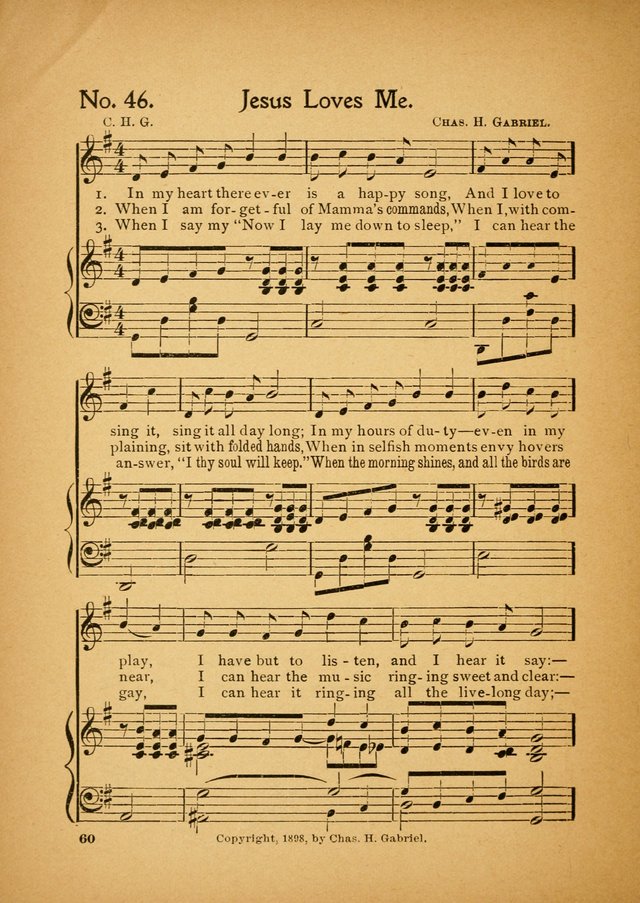 Little Branches No. 3: a collection of songs prepared especially for the primary and infant departments of the sunday school page 60