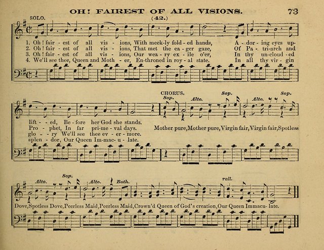 Laudis Corona: the new Sunday school hymn book, containing a collection of Catholic hymns, arranged for the principal seasons and festivals of the year page 73