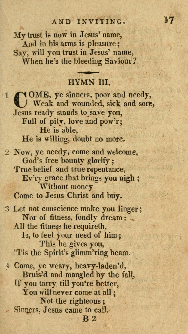 The Latest Collection of Original and Select Hymns and Spiritual Songs page 17