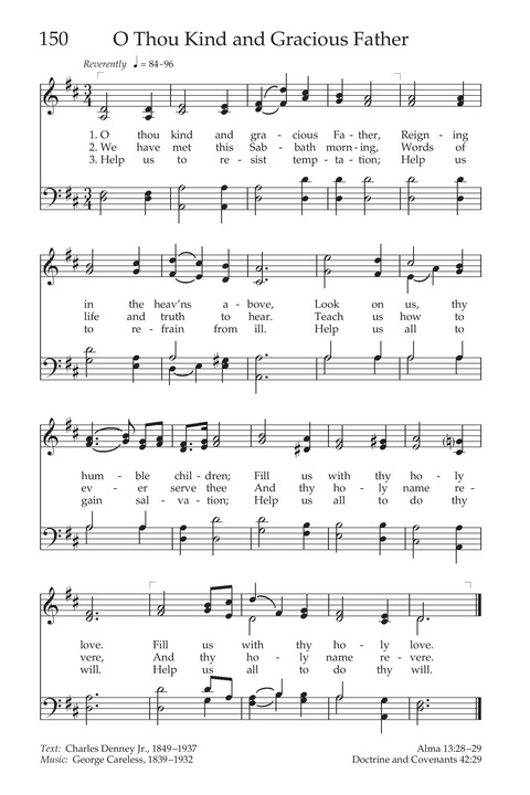 Hymns of the Church of Jesus Christ of Latter-day Saints page 158