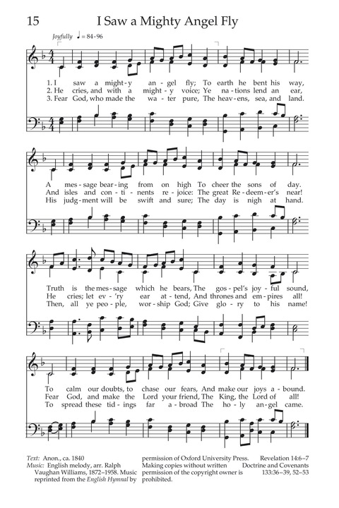 Hymns of the Church of Jesus Christ of Latter-day Saints page 16
