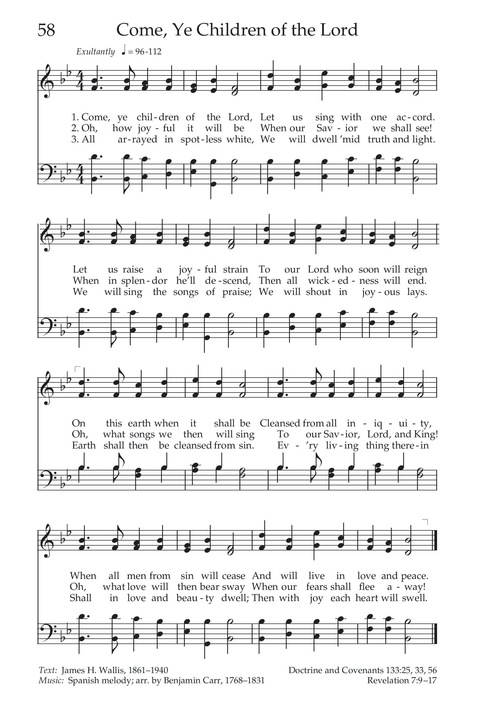 Hymns of the Church of Jesus Christ of Latter-day Saints page 62