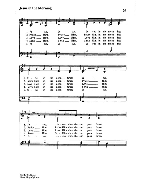 Lift Every Voice and Sing II: an African American hymnal page 96