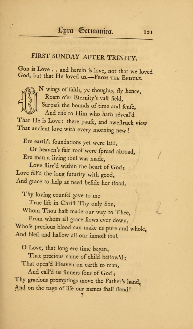 Lyra Germanica: hymns for the Sundays and chief festivals of the Christian year page 121
