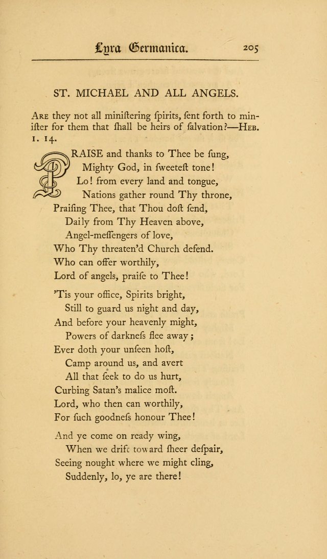 Lyra Germanica: hymns for the Sundays and chief festivals of the Christian year page 205