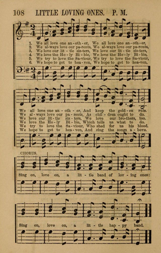 Linden Harp: a rare collection of popular melodies adapted to sacred and moral songs, original and selected. Illustrated. Also a manual of... page 108