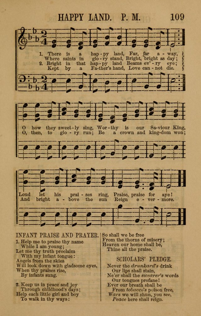 Linden Harp: a rare collection of popular melodies adapted to sacred and moral songs, original and selected. Illustrated. Also a manual of... page 109