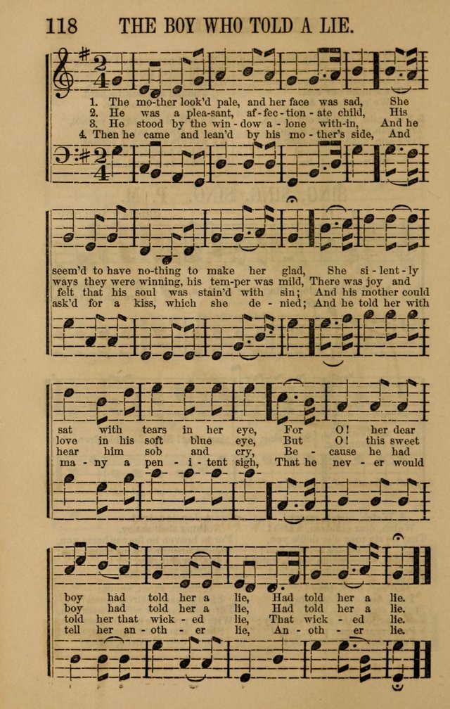 Linden Harp: a rare collection of popular melodies adapted to sacred and moral songs, original and selected. Illustrated. Also a manual of... page 118