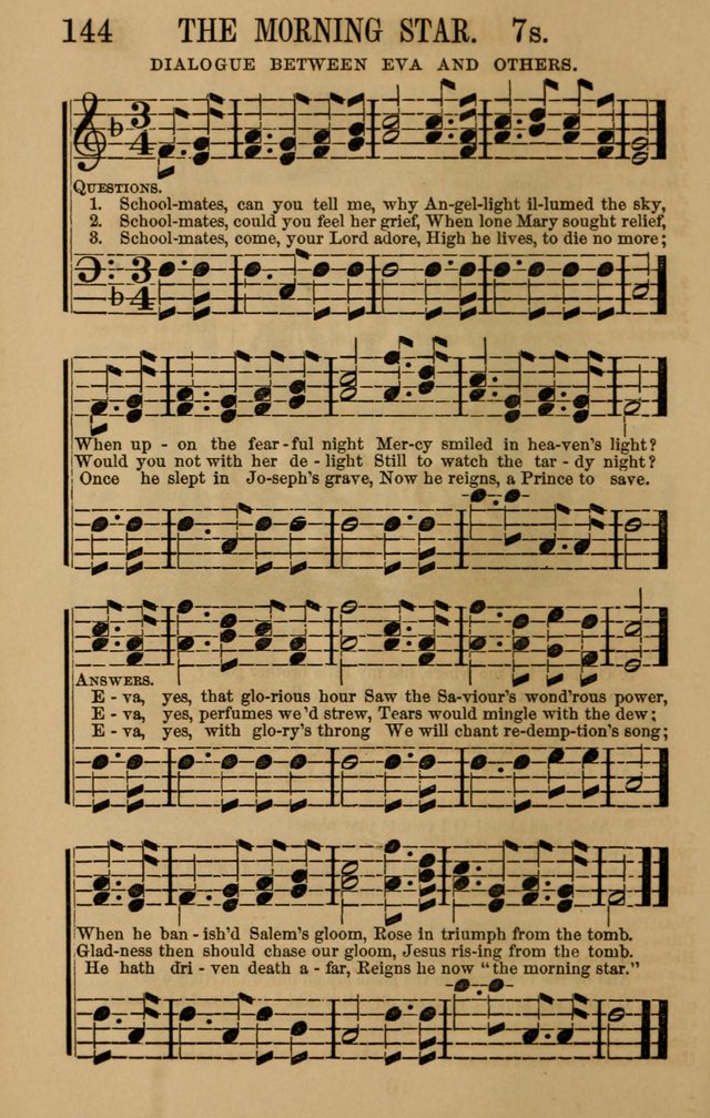 Linden Harp: a rare collection of popular melodies adapted to sacred and moral songs, original and selected. Illustrated. Also a manual of... page 144