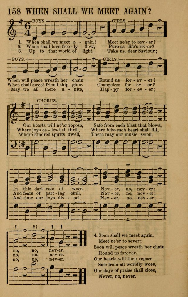 Linden Harp: a rare collection of popular melodies adapted to sacred and moral songs, original and selected. Illustrated. Also a manual of... page 158