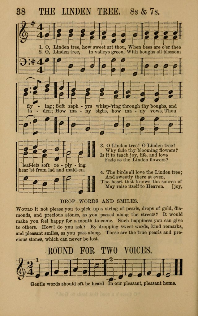 Linden Harp: a rare collection of popular melodies adapted to sacred and moral songs, original and selected. Illustrated. Also a manual of... page 38