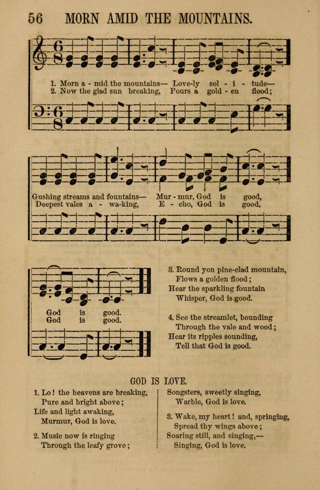Linden Harp: a rare collection of popular melodies adapted to sacred and moral songs, original and selected. Illustrated. Also a manual of... page 56