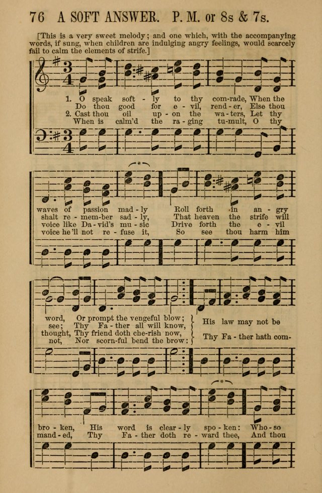Linden Harp: a rare collection of popular melodies adapted to sacred and moral songs, original and selected. Illustrated. Also a manual of... page 76