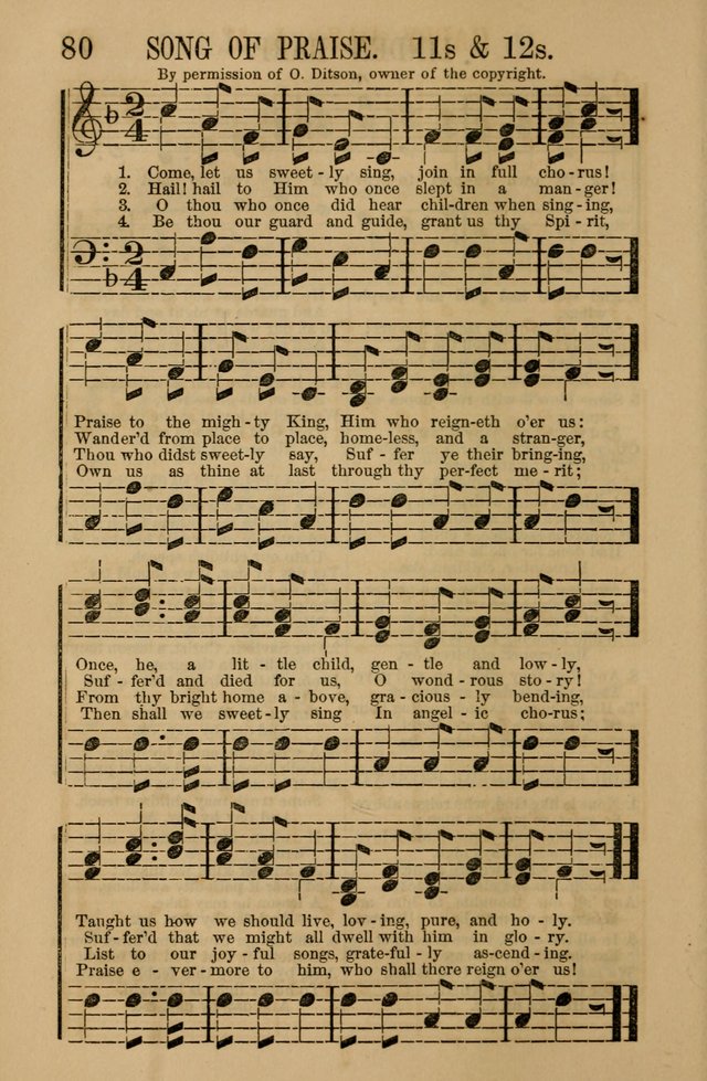 Linden Harp: a rare collection of popular melodies adapted to sacred and moral songs, original and selected. Illustrated. Also a manual of... page 80