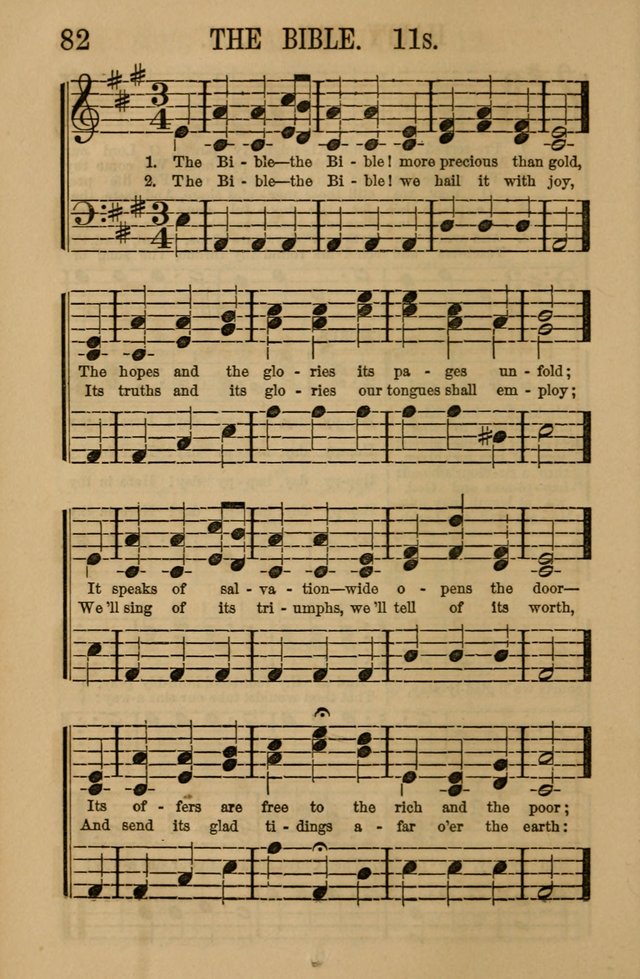 Linden Harp: a rare collection of popular melodies adapted to sacred and moral songs, original and selected. Illustrated. Also a manual of... page 82