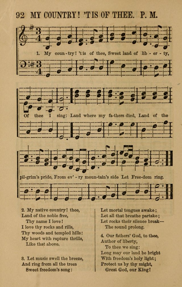 Linden Harp: a rare collection of popular melodies adapted to sacred and moral songs, original and selected. Illustrated. Also a manual of... page 92