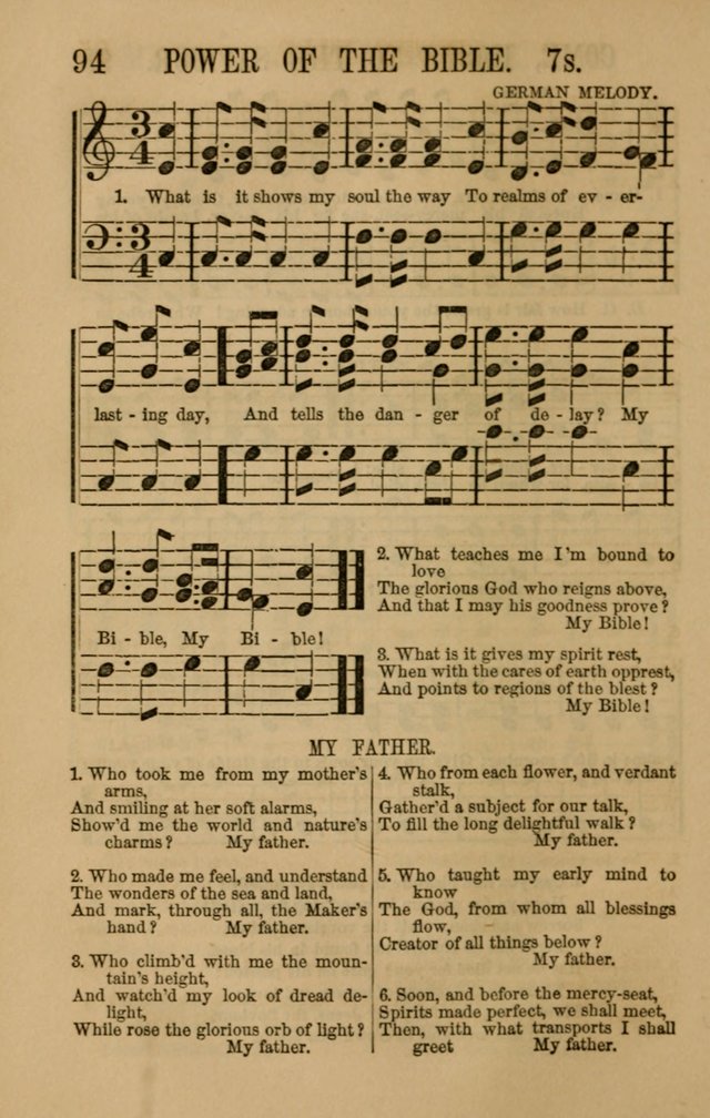 Linden Harp: a rare collection of popular melodies adapted to sacred and moral songs, original and selected. Illustrated. Also a manual of... page 94