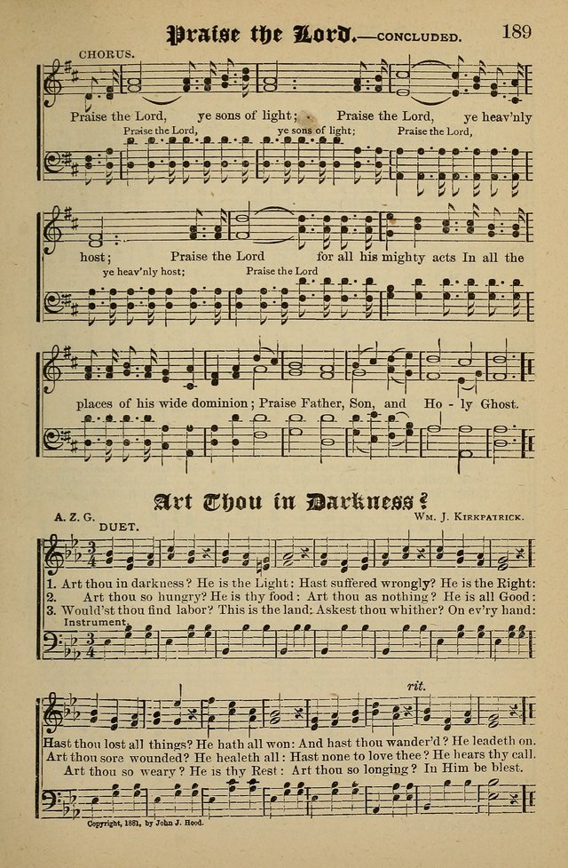 Living Hymns: for use in the Sabbath School, Christian Endeavor Meetings, the church & home page 189