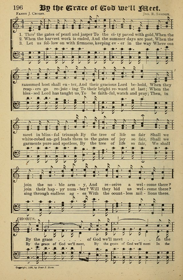 Living Hymns: for use in the Sabbath School, Christian Endeavor Meetings, the church & home page 196