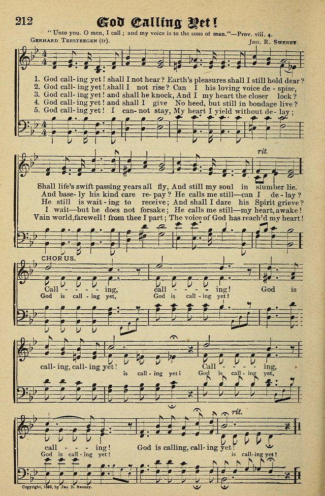 Living Hymns: for use in the Sabbath School, Christian Endeavor Meetings, the church & home page 212