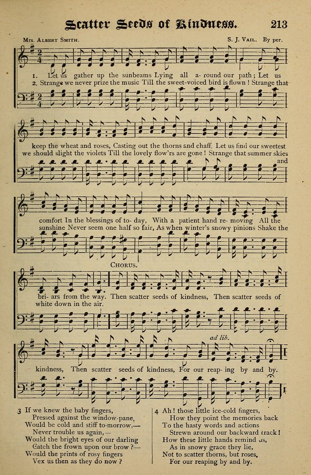 Living Hymns: for use in the Sabbath School, Christian Endeavor Meetings, the church & home page 213
