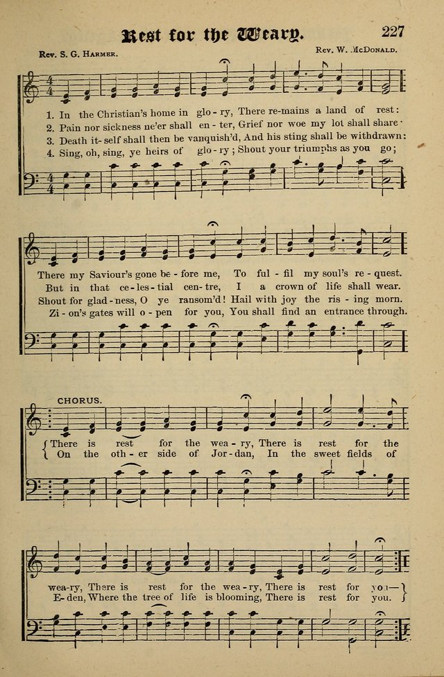 Living Hymns: for use in the Sabbath School, Christian Endeavor Meetings, the church & home page 227