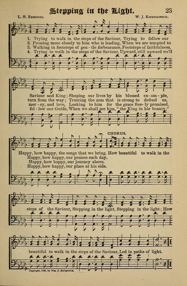 Living Hymns: for use in the Sabbath School, Christian Endeavor Meetings, the church & home page 23