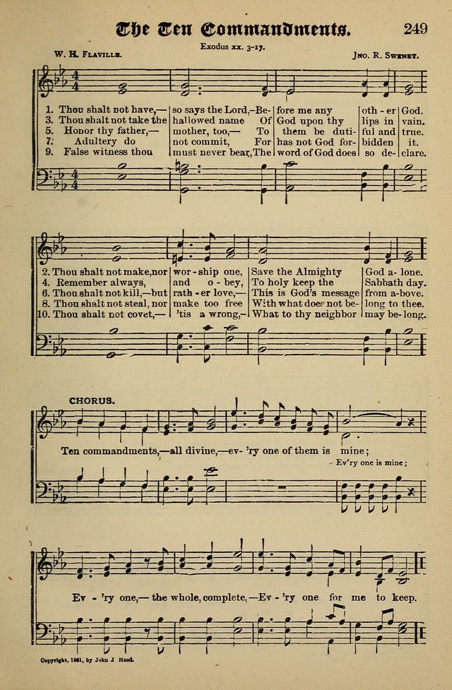 Living Hymns: for use in the Sabbath School, Christian Endeavor Meetings, the church & home page 249