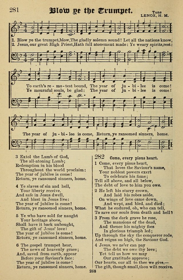 Living Hymns: for use in the Sabbath School, Christian Endeavor Meetings, the church & home page 268