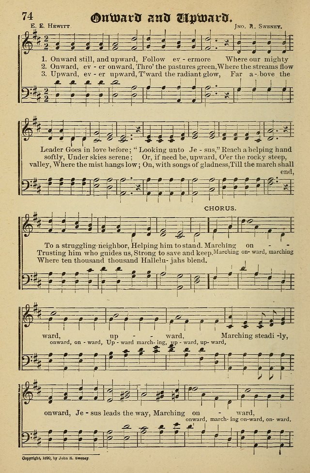 Living Hymns: for use in the Sabbath School, Christian Endeavor Meetings, the church & home page 74