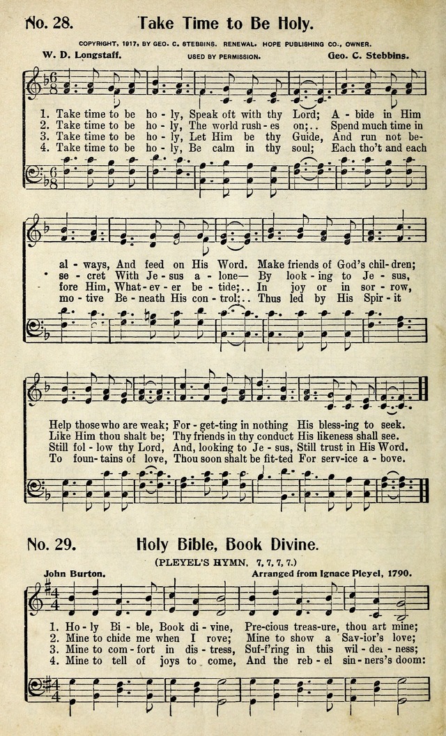 Living Hymns: the small hymnal: a book of worship and praise for the developing life page 28