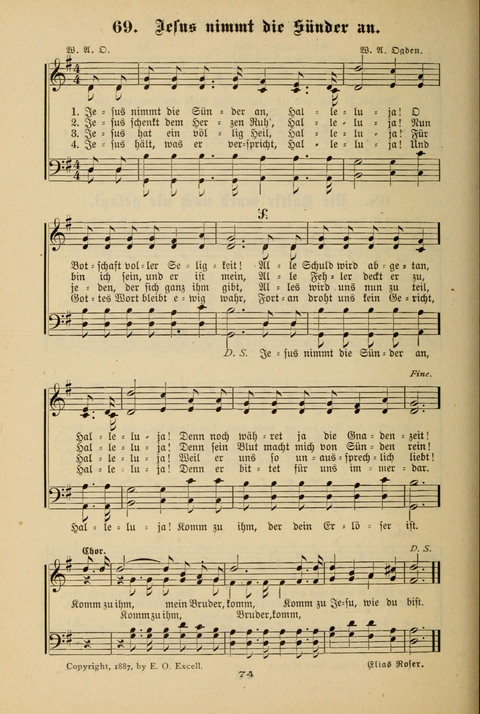 Lobe den Herrn!: eine Liedersammlung für die Sonntagschul- und Jugendwelt page 72