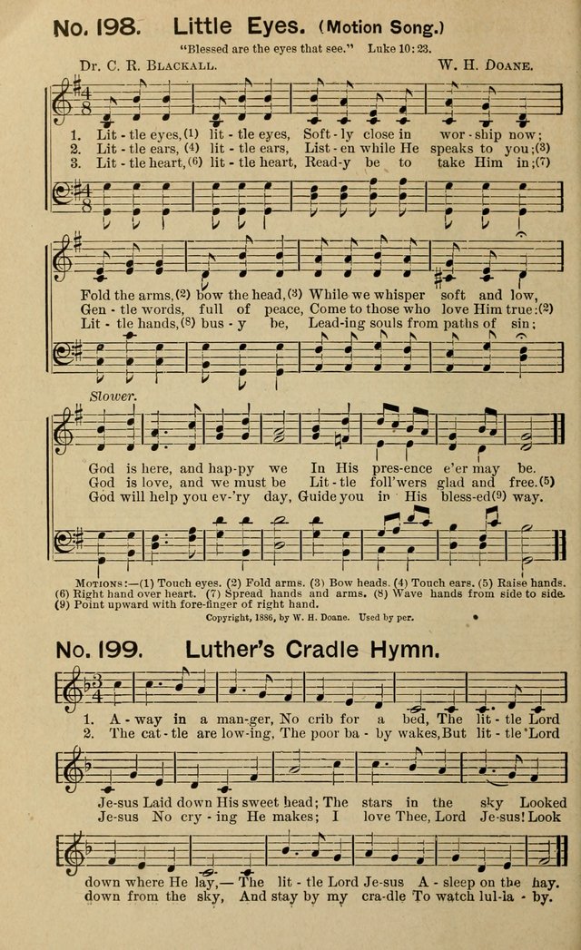 Light and Life Songs: adapted especially to sunday schools, prayer meetings and other social services page 198
