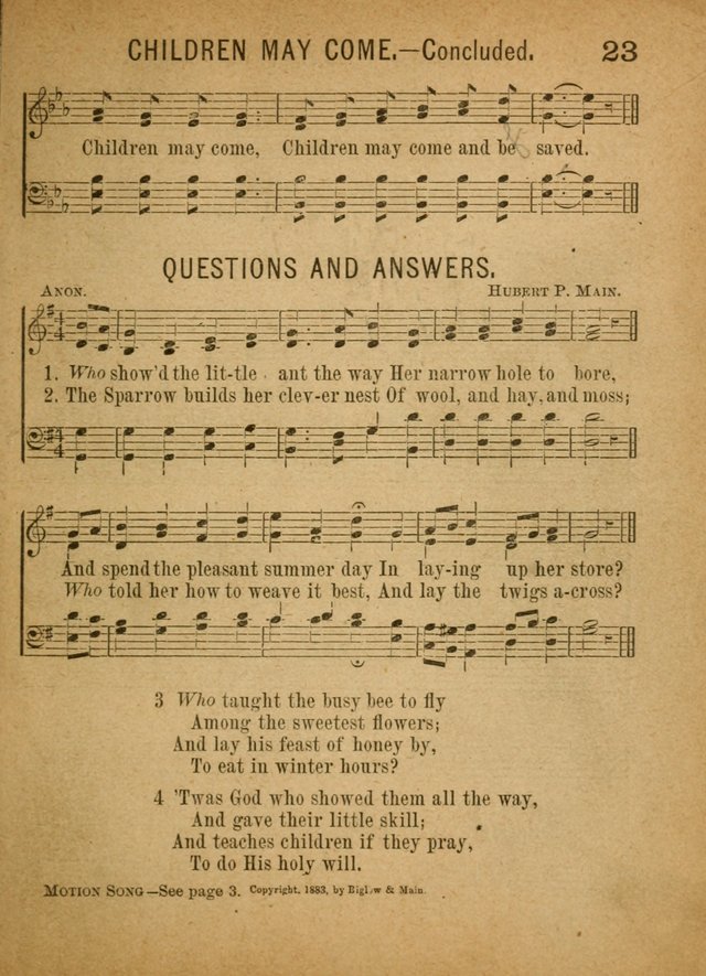 Little Pilgrim Songs: for primary classes and singing in the home: a new collection of sacred and secular songs, (including motion songs) together with a number of services for anniversary occasions page 18