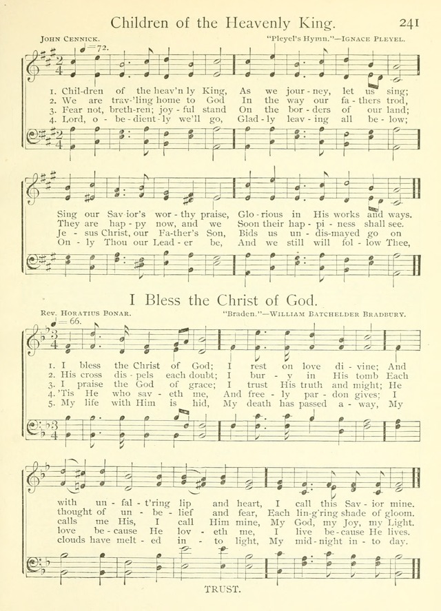 Life-Time Hymns: a collection of old and new hymns of the Christian Church page 249