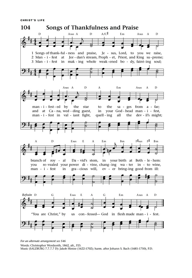 Lift Up Your Hearts: psalms, hymns, and spiritual songs page 116