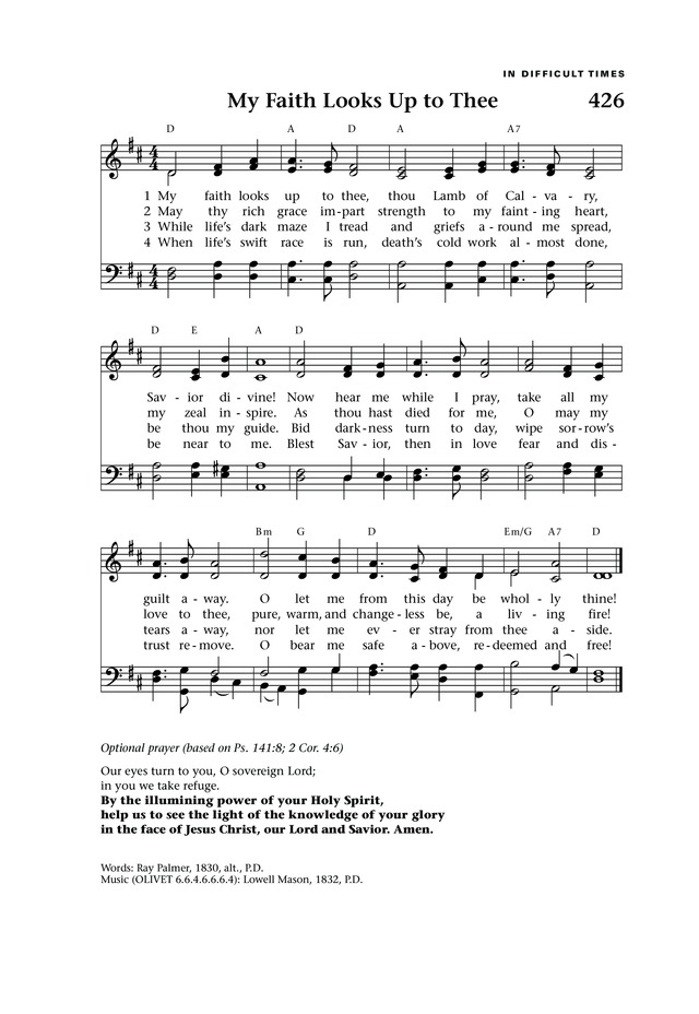 Lift Up Your Hearts: psalms, hymns, and spiritual songs page 462
