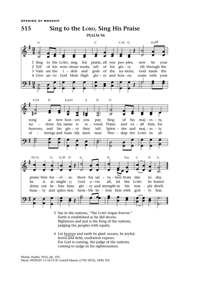 Lift Up Your Hearts: psalms, hymns, and spiritual songs page 565