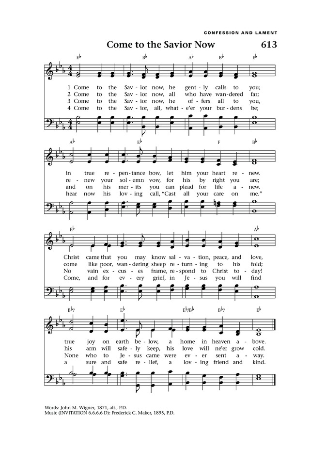 Lift Up Your Hearts: psalms, hymns, and spiritual songs page 688