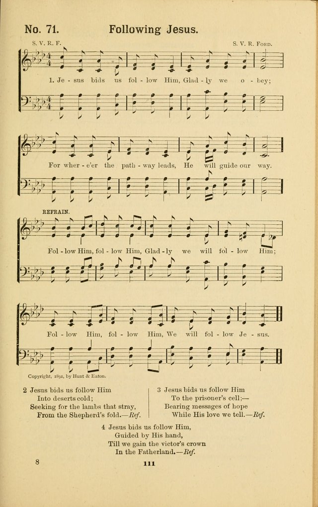 Melodies for Little People: containing also one hundred recitations for Sunday-schools, anniversary occasions, concerts, entertainments, and sociables, with songs adapted... page 111