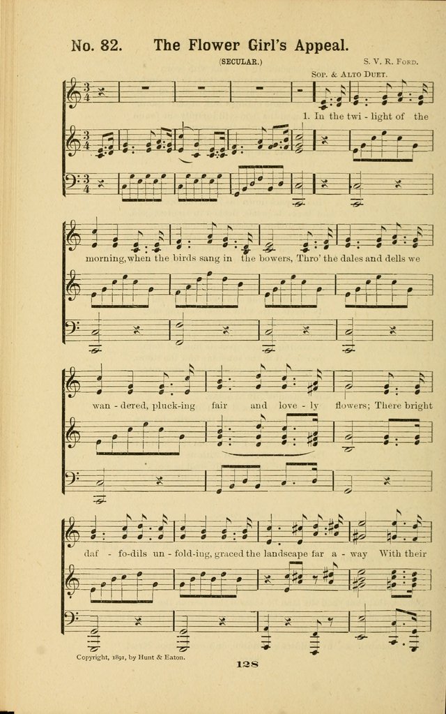 Melodies for Little People: containing also one hundred recitations for Sunday-schools, anniversary occasions, concerts, entertainments, and sociables, with songs adapted... page 128