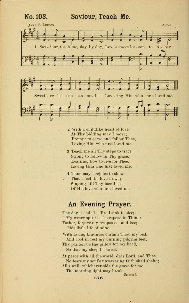 Melodies for Little People: containing also one hundred recitations for Sunday-schools, anniversary occasions, concerts, entertainments, and sociables, with songs adapted... page 156