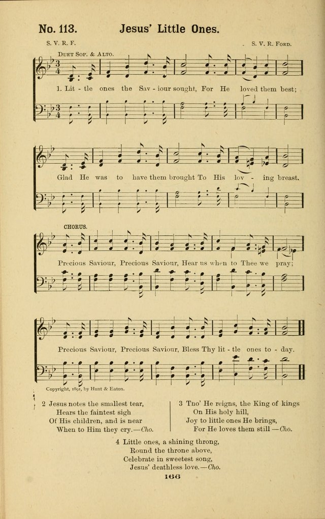 Melodies for Little People: containing also one hundred recitations for Sunday-schools, anniversary occasions, concerts, entertainments, and sociables, with songs adapted... page 166