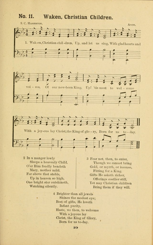 Melodies for Little People: containing also one hundred recitations for Sunday-schools, anniversary occasions, concerts, entertainments, and sociables, with songs adapted... page 19