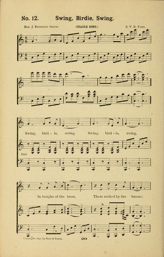 Melodies for Little People: containing also one hundred recitations for Sunday-schools, anniversary occasions, concerts, entertainments, and sociables, with songs adapted... page 20