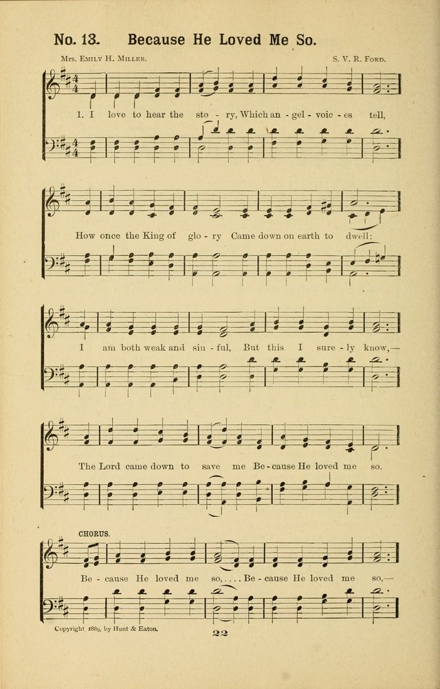 Melodies for Little People: containing also one hundred recitations for Sunday-schools, anniversary occasions, concerts, entertainments, and sociables, with songs adapted... page 22