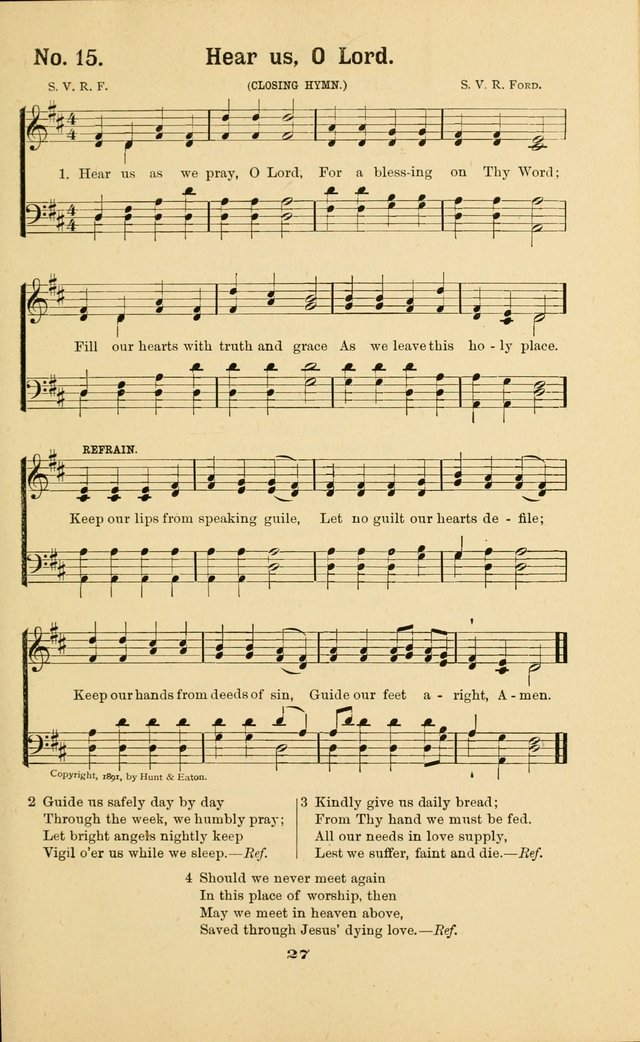 Melodies for Little People: containing also one hundred recitations for Sunday-schools, anniversary occasions, concerts, entertainments, and sociables, with songs adapted... page 27