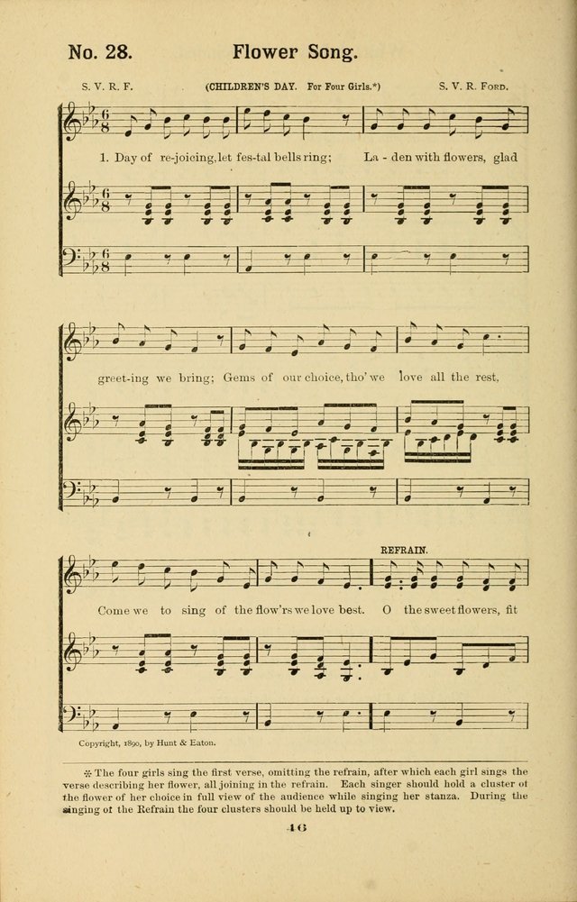 Melodies for Little People: containing also one hundred recitations for Sunday-schools, anniversary occasions, concerts, entertainments, and sociables, with songs adapted... page 46